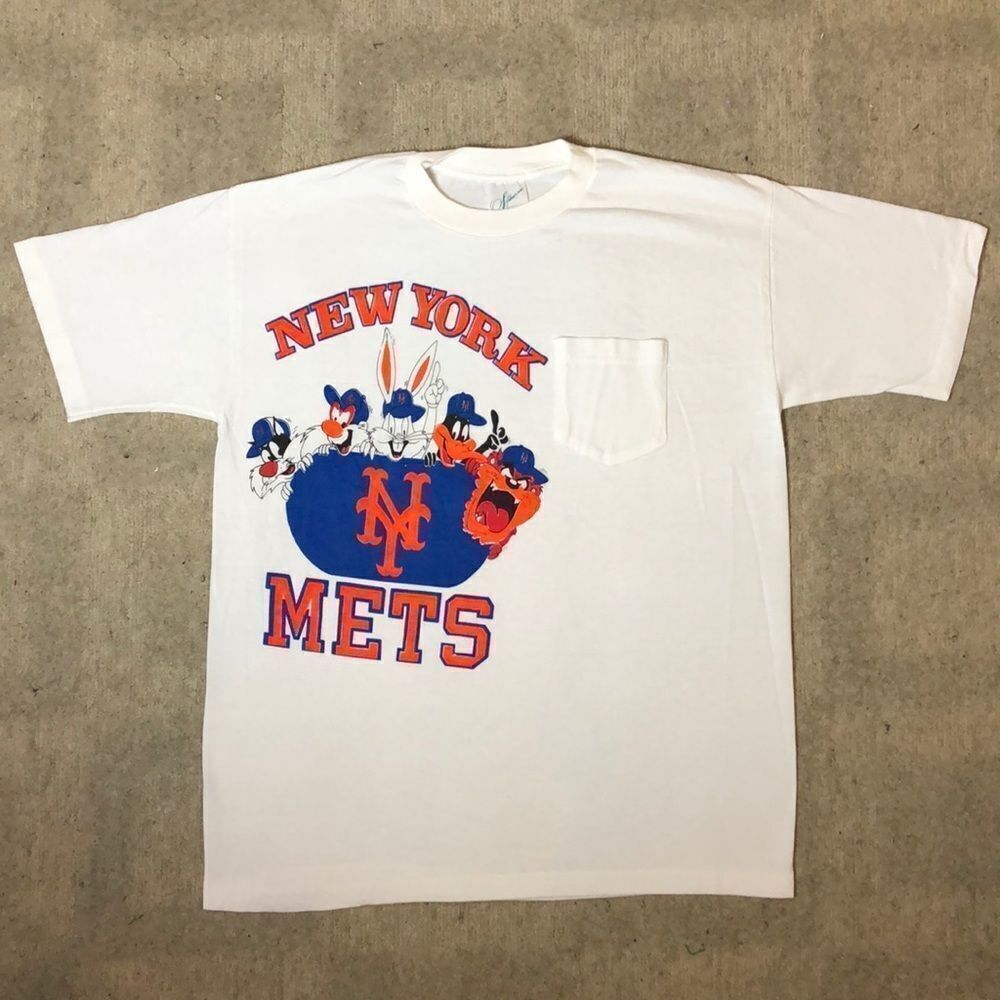 Vintage 1990’s New York Mets VS Looney Tunes Pocket Tee | XL